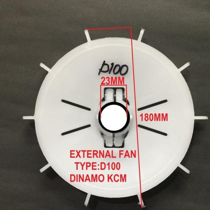 Powerx- Kipas Dinamo D100 Kipas Electro Motor Kipas Motor External Fan