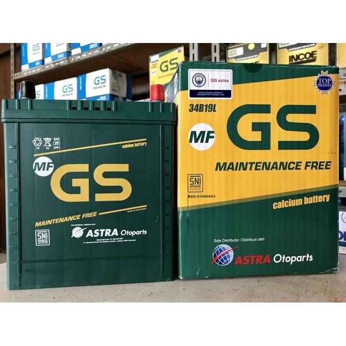 Accu / Aki Mobil Gs Mf 34B19L 12V 34Ah Original Dan Terpercaya