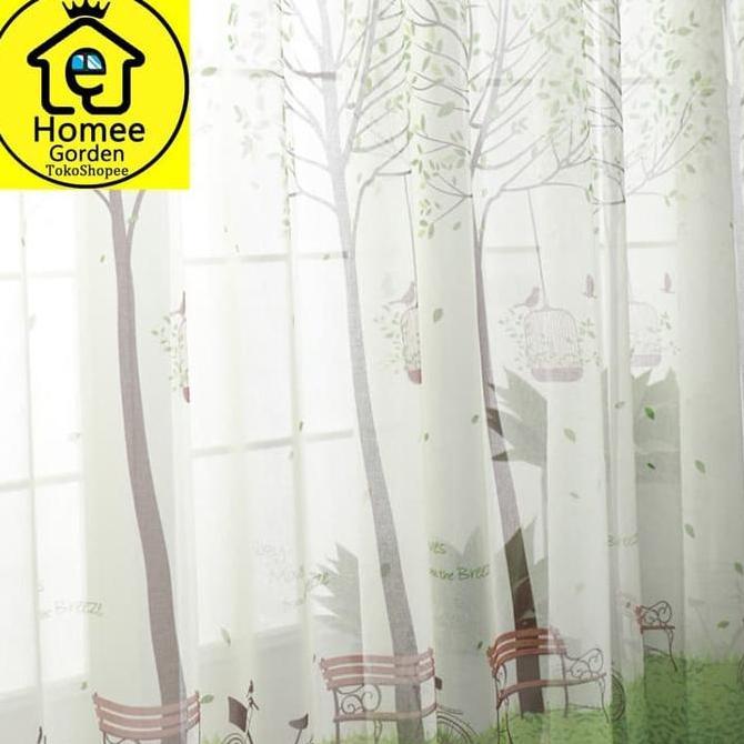 Grandfather- Vitrase Gorden/Vitrase Cream/Pohon Besar Putih Hijau