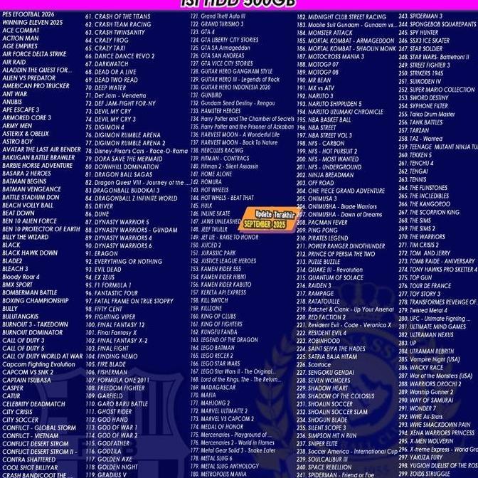 Consolflip- Hdd Ps2 160Gb - Hardisk Eksternal Ps2 - Support Semua Ps2 Full Game