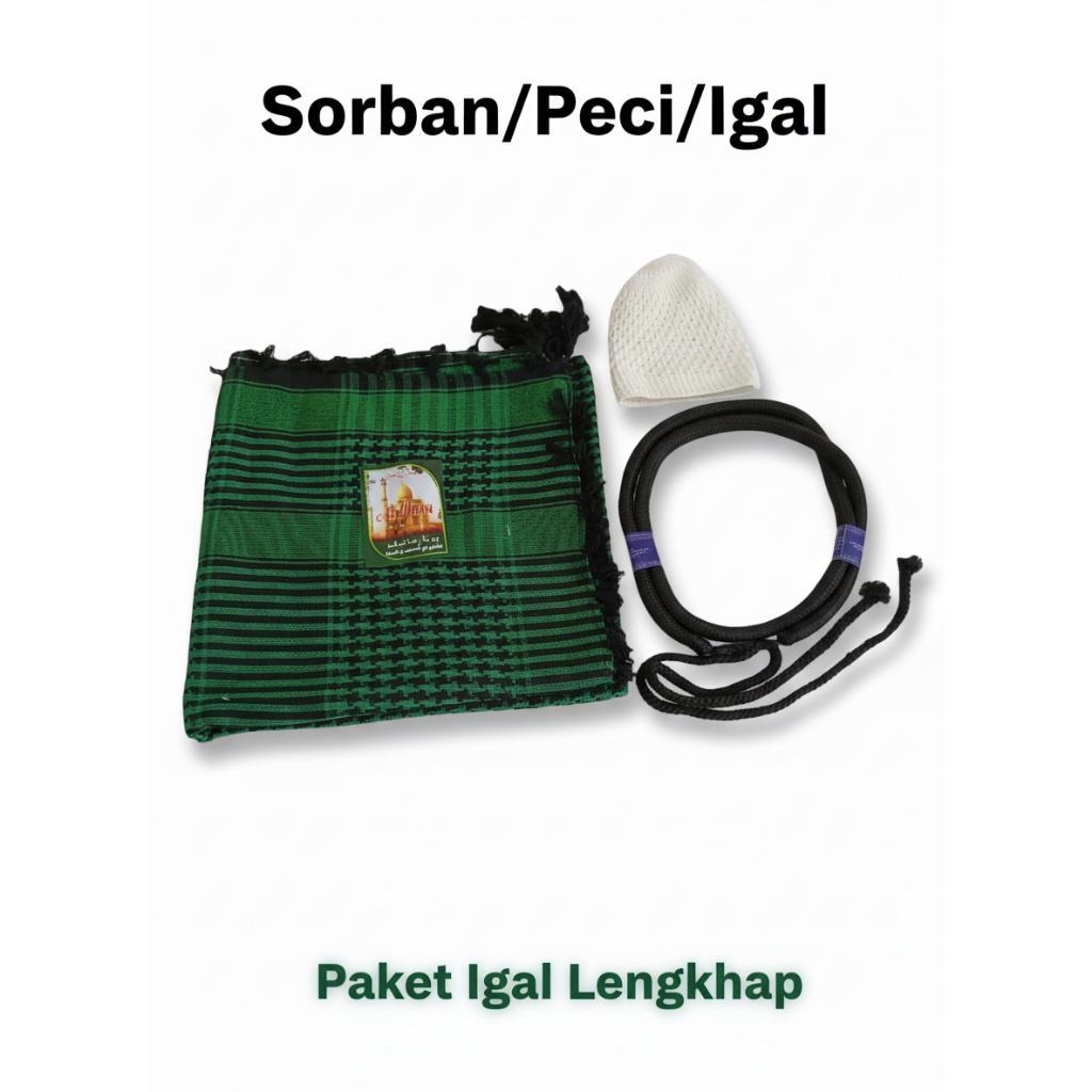 Sorban Arab Igal Arab Sorban Arab Igal Tali Peci Putih Dewasa Dan Anak Perlengkapan Haji Umroh Hiban