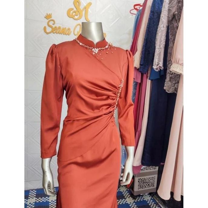 Discount Seana - Dress Gaun Pesta Kondangan Bridesmaid Wisuda Mewah Dan Elegan Payet Premium