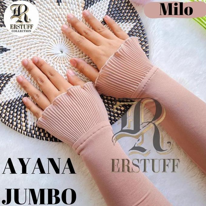 Cantek- Jumbo Big Size Handsock Ayana Queen Ruffle / Manset Jumbo Big Size Renda Plisket Senada / Ma