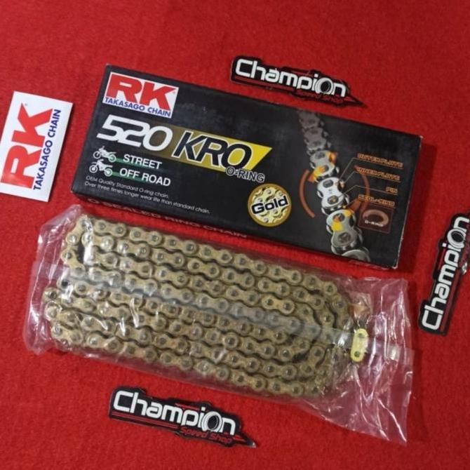 Rantai RK TAKASAGO Chain ORI Japan O-Ring KRO 520-120L 520 120 L Gold