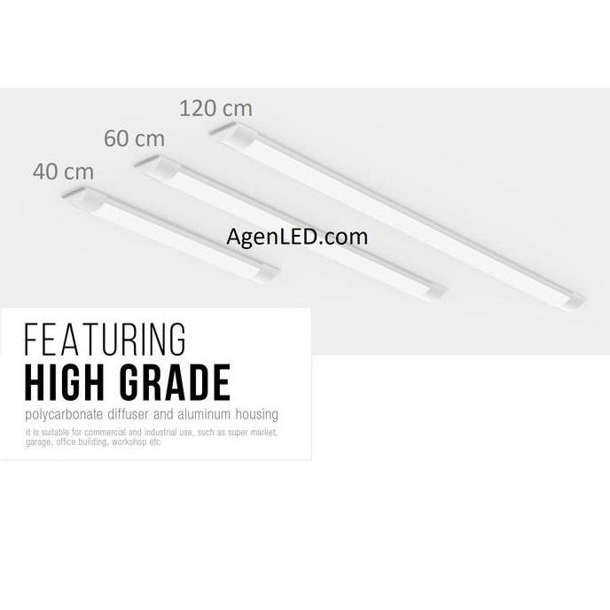 Lighzx- Lumirs Lampu Tl Led Slim 12W 40Cm Kap T8 30 T5 12 W Watt Neon 40 Cm S1