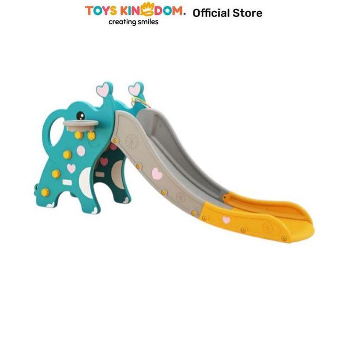 Toys Kingdom Paso Perosotan Anak Elephant - Hijau Papan Seluncuran Fun Kids Slide Prosotan Kids Toy 