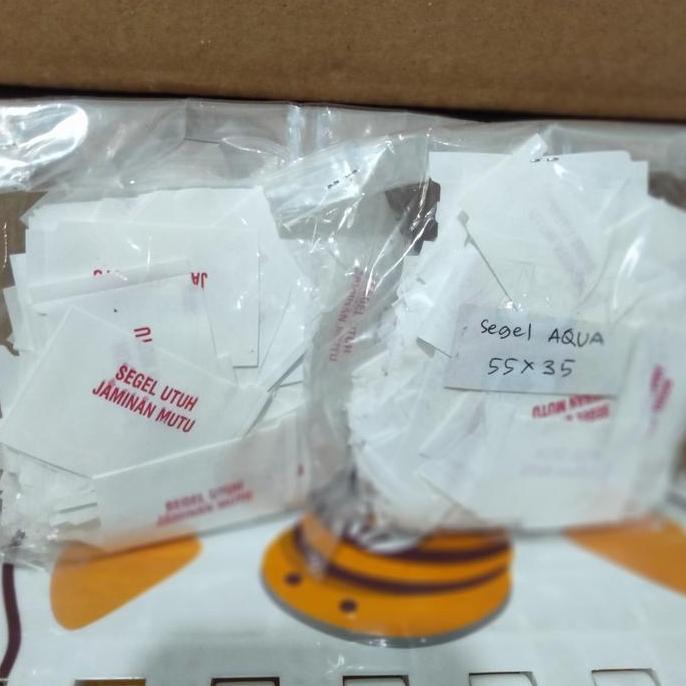 Segel Plastik Botol Aqua warna putih