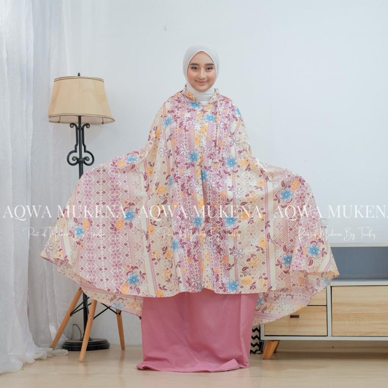 Promo Mukena Chayra Series By Mukena By Taufiq | Mukena Traveling Medium Pouch Motif | Mukena 2In1 M