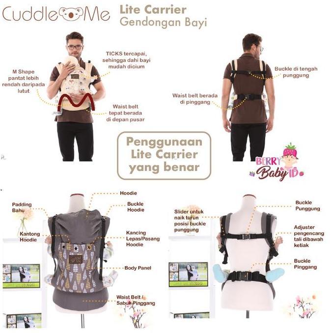 Cuddle Me Lite Carrier Gendongan Depan Gendongan Bayi