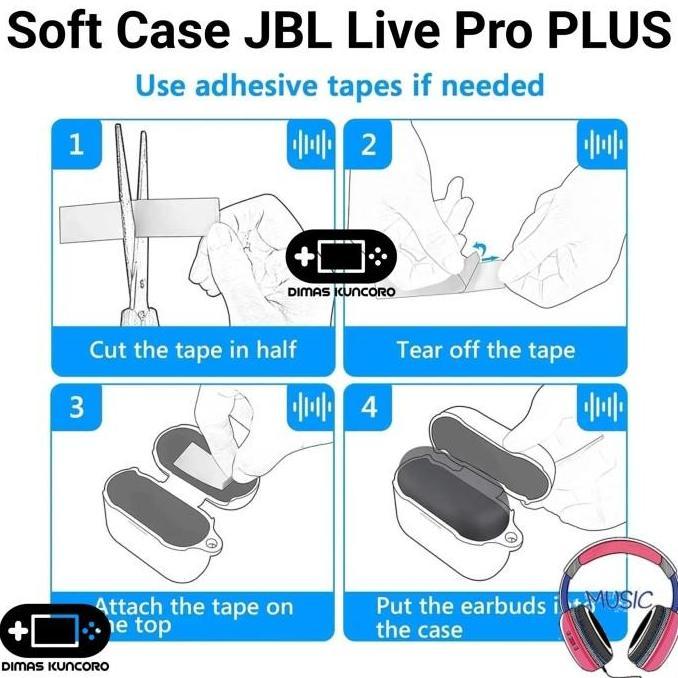 DB283 >> Soft Case JBL Live Pro PLUS silicone silicon tws bumper casing pro+
