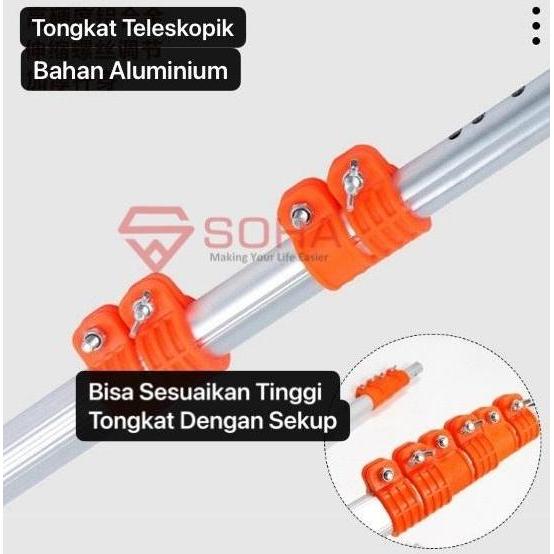 Galah Tongkat Telescopic Potong Ranting Pohon Pasang Gergaji / Gunting Alat Pemetik Pemotong