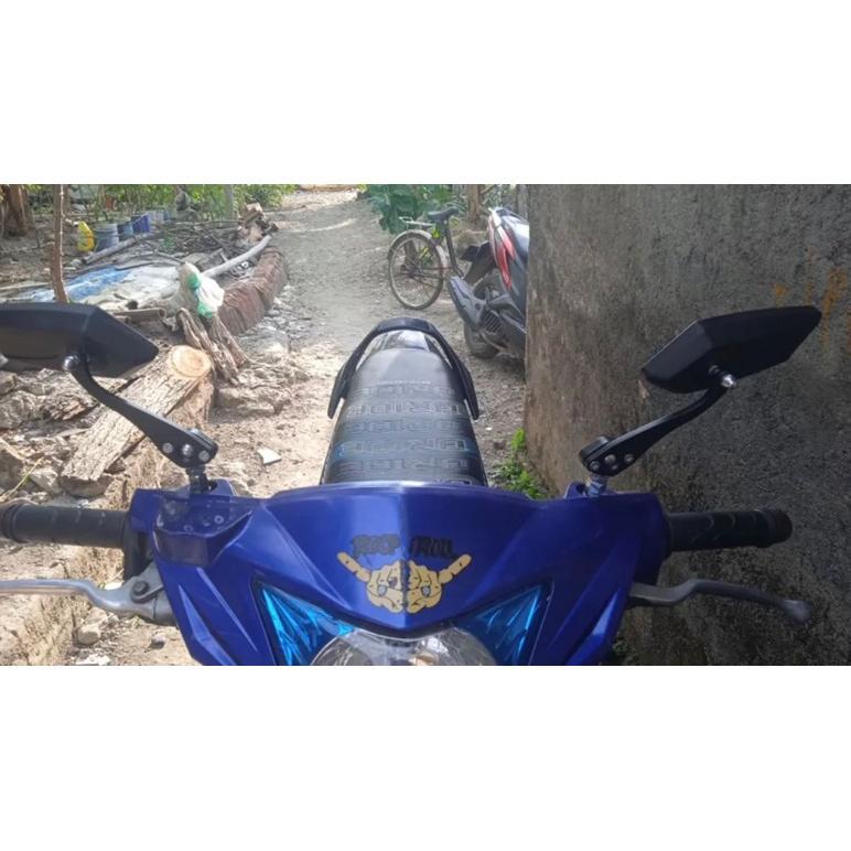 Cuci Gudang  Spion Koso Besi Motor Variasi Model Koso Segi Lima Kaca Spion Universal Semua Motor Bis