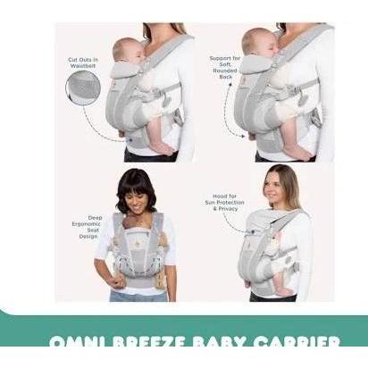 Gendongan Bayi New Born Ergob*by Omni Breeze Mesh Baby Carrier Gendongan M Shape