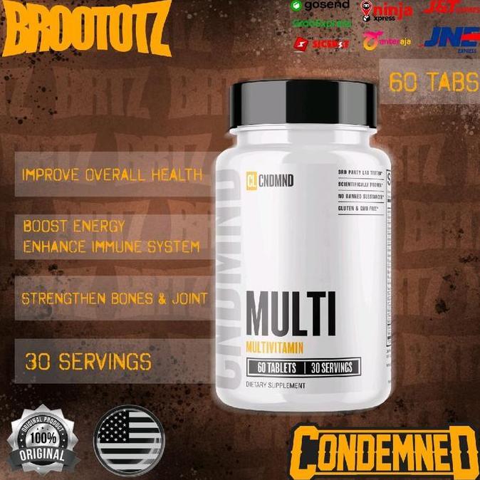 CONDEMNED Multi 30 Servings 60 Tablets Multivitamin dan Minerals Harian Suplemen Kesehatan Suplemen 