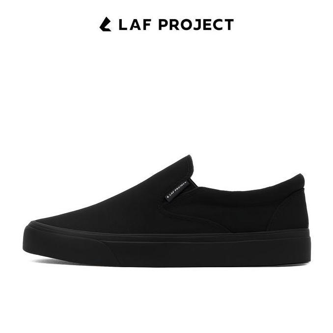 Sale Laf Project - Sepatu Slip On Pria Wanita Vulcanized Low Sneakers Casual Sekolah Kuliah Hitam Ve