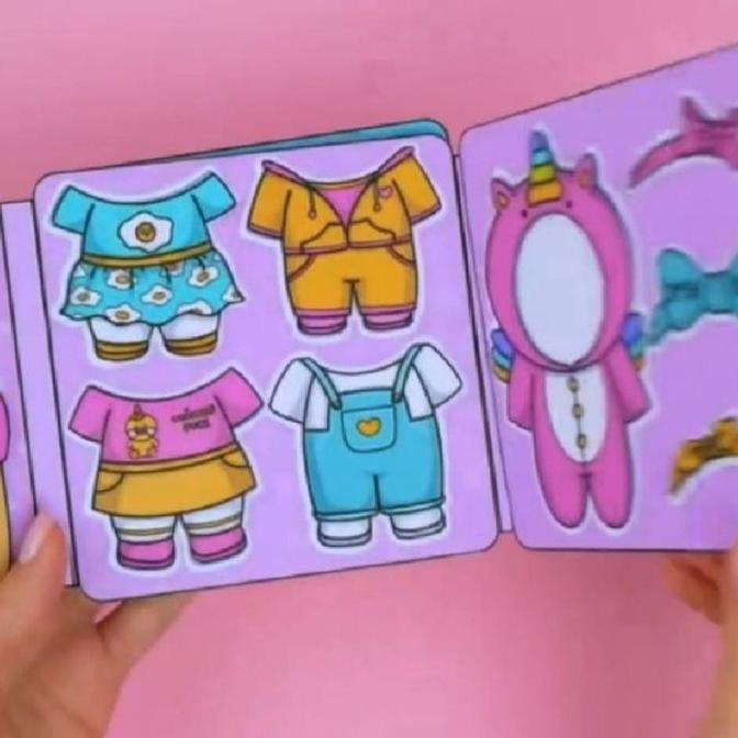 Thebest- Paper doll duck house mainan bongkar pasang bebek viral