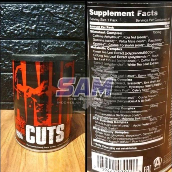 Suplemen Fitness ANIMAL Cuts 42 pack Fat Burner Universal