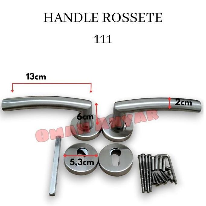 Handle Kunci Pintu Kamar Pisah Rossete LHTR Minimalis Komplit Bodi Kodai