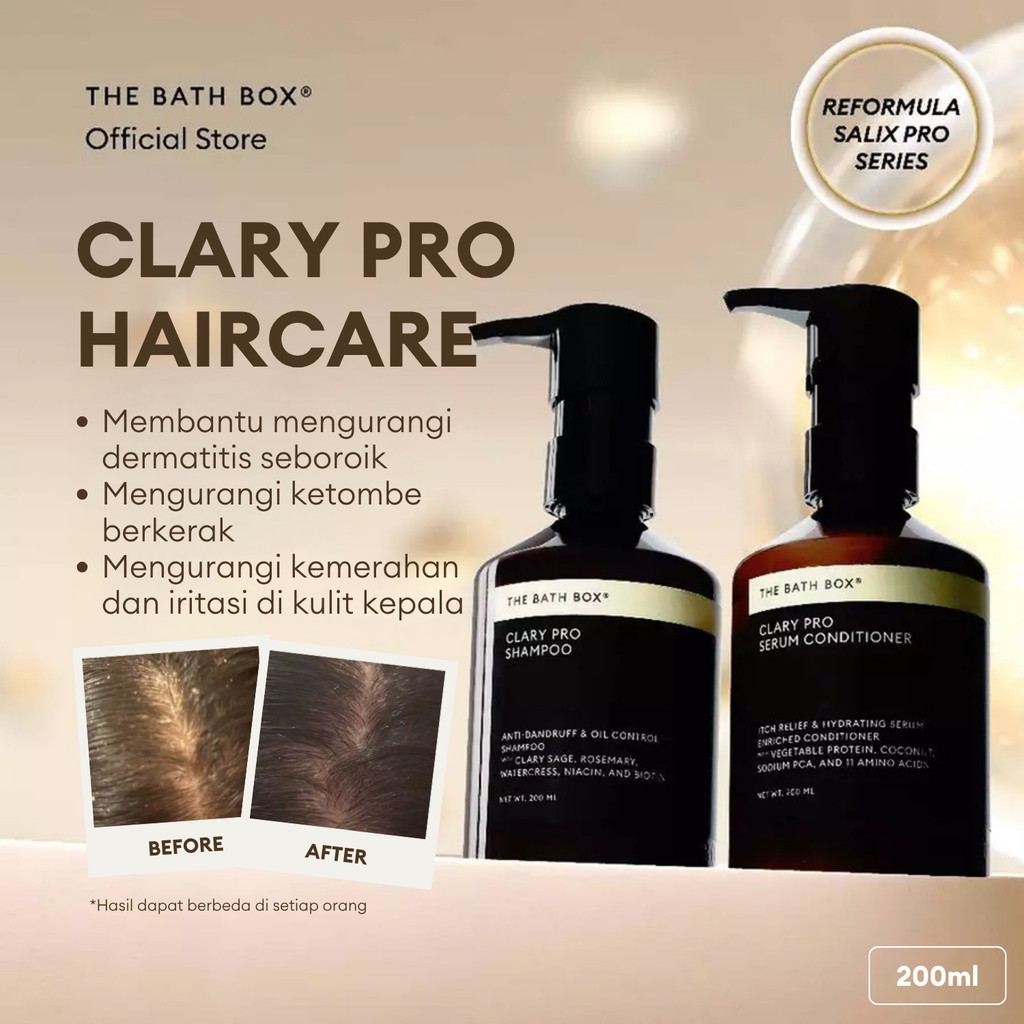THE BATH BOX - Clary Pro Haircare (Rambut Berketombe, Rambut Berminyak, Kulit Kepala Iritasi, Dermat