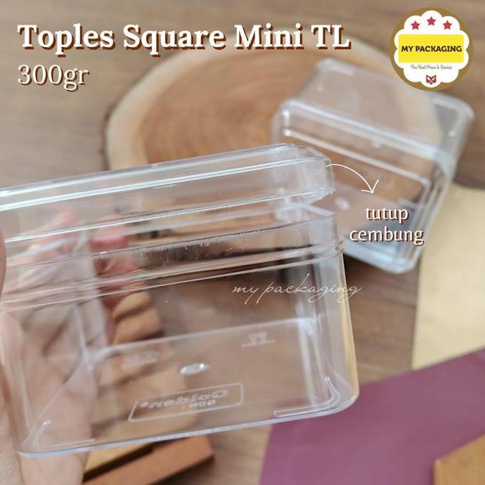 New- Toples Kotak Dessert Desert  / Kue Kering 300Gr - Golden Square Mini Isi 24 Pcs
