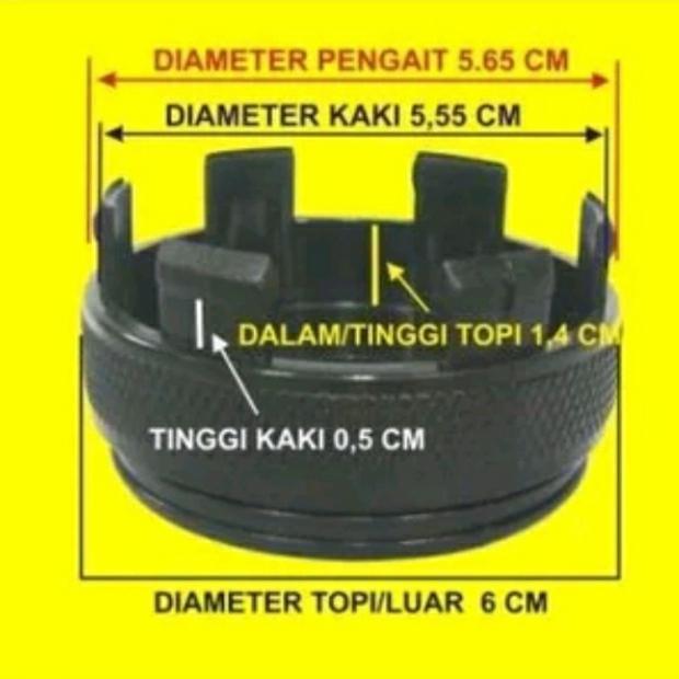 Tutup Velg Racing Dop Roda Racing Hsr Hitam Original Dan Terpercaya