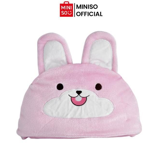 Lelap- Miniso Cute Animal Series Hooded Blanket Selimut Karakter Hewan Selimut Miniso