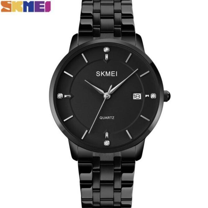 Wgwg- Jam Tangan Pria & Wanita Skmei 1801 Analog Tanggal Date Original Skmei Men Quartz Stainless Wa