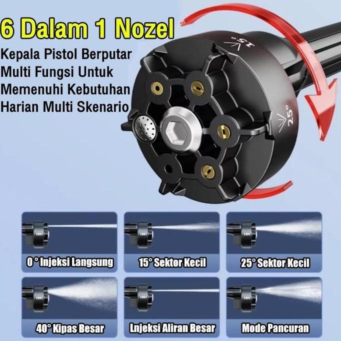 Reaim Mesin Cuci Mobil Alat Semprot Cordless Jet Cleaner Dengan Pompa Selang Car, Alat Cuci Motor Se
