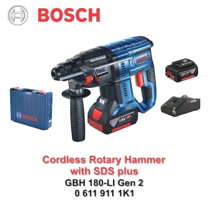 HOT SALE Bor beton baterai 18 V Bosch GBH 180 - Li Kit