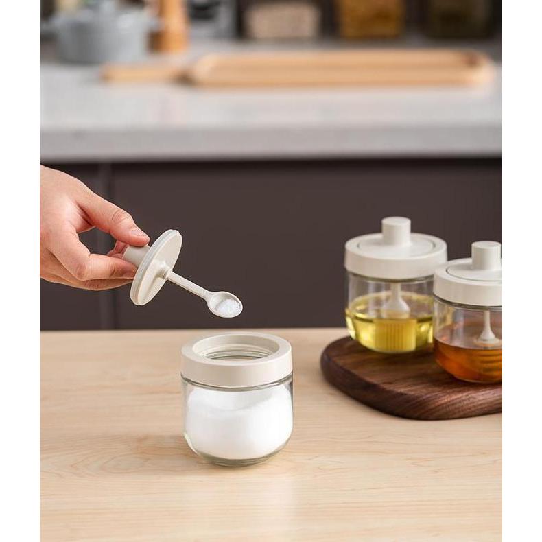 Foodpac- Pinmoo Seasoning Box Sauce W/ Spoon Kotak Bumbu Dapur Saos - Zz006