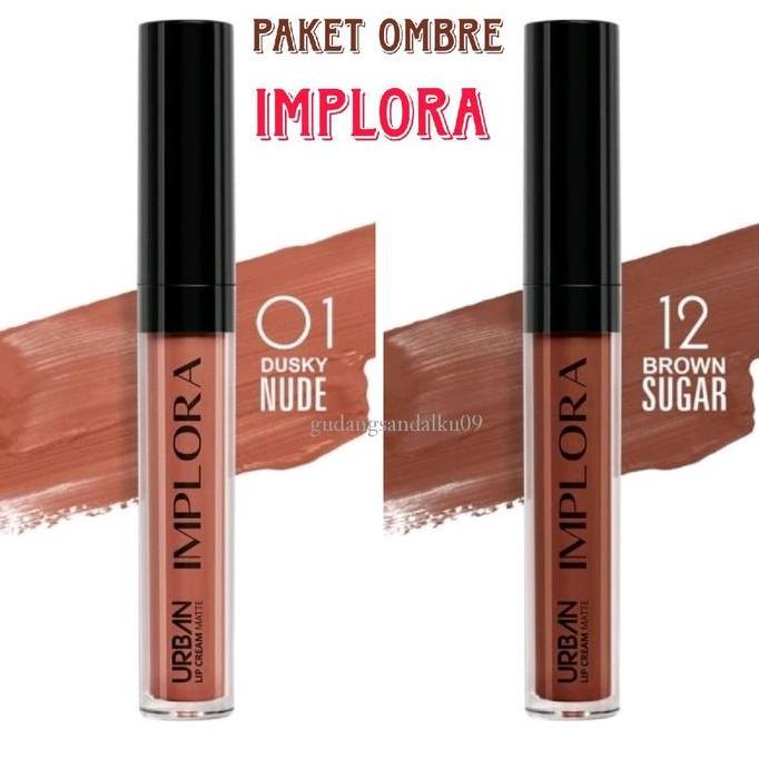 Bytlip- Paket Ombre Hemat Implora Dusky Nude & Brown Sugar - Ombrelips Lipcream Lipstick Lip Cream