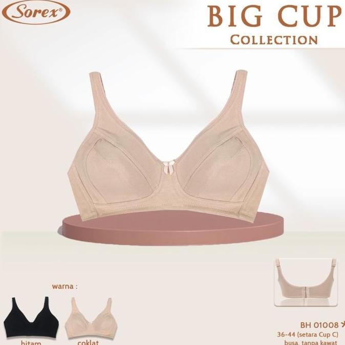 Wkwx- Bh Bra Big Cup Sorex 01008 Size 36 - 44 Tanpa Kawat Busa Tipis