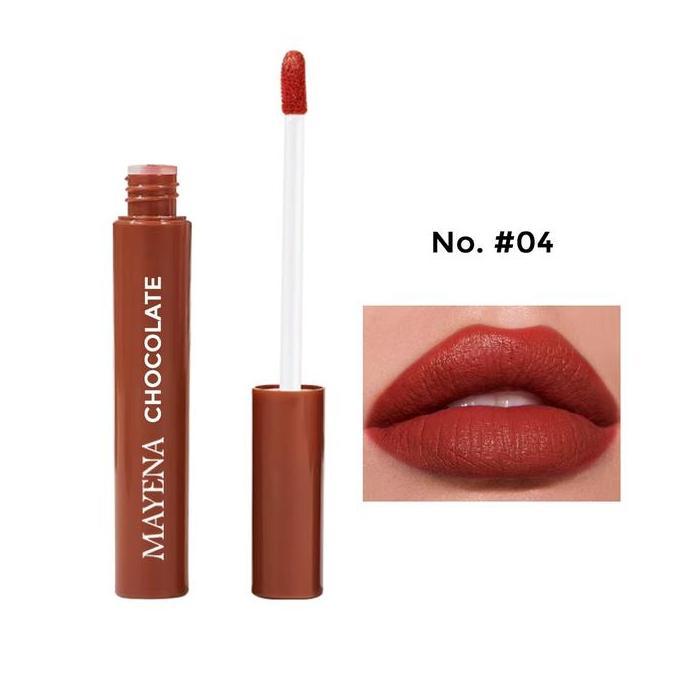 Bytlip- { Dapat 5 + Bonus } Mayena Lipglaze Chocolate Bpom Lip Cream Viral