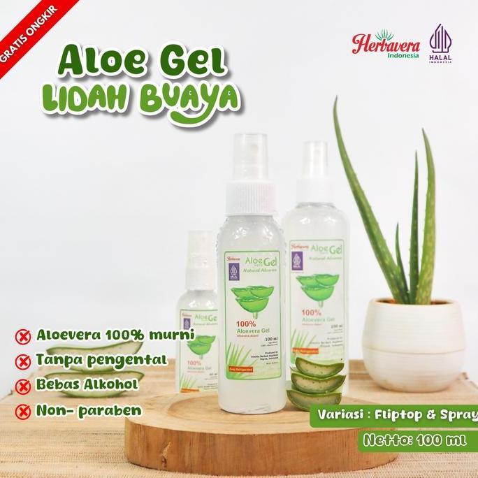 Shiner- Aloevera Gel Lidah Buaya Murni Organik 100 Ml Herbavera