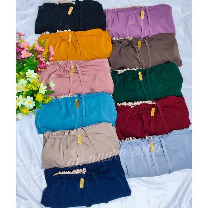 Dieocrd- Bergo Kerut Renda Yasmin Terbaru - Jilbab Jersey Kerut Viral - Kerudung Jersey Renda Kerut