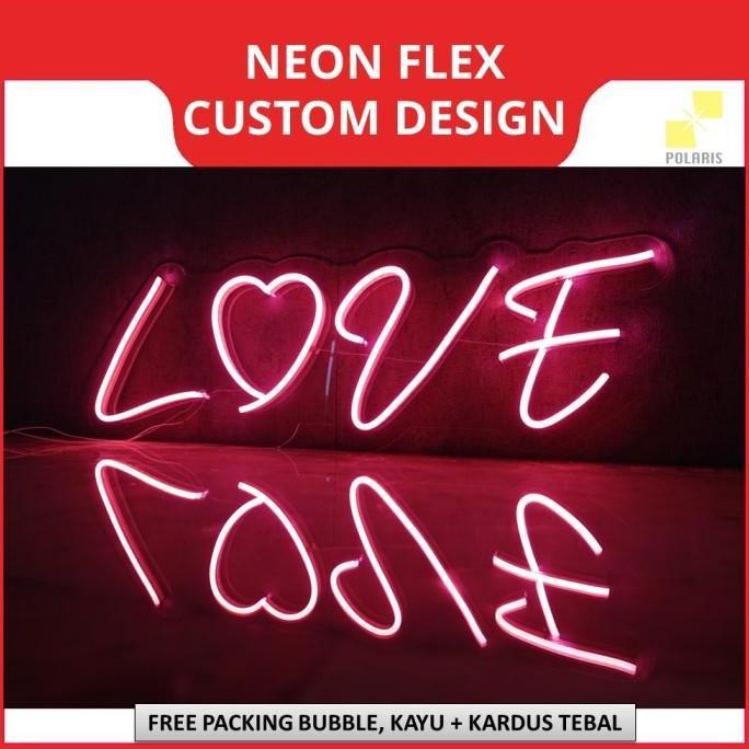 (Allthebest) NEON FLEX LAMPU HIAS CUSTOM NAMA-NEON SIGN LAMPU CAFE CUSTOM TULISAN