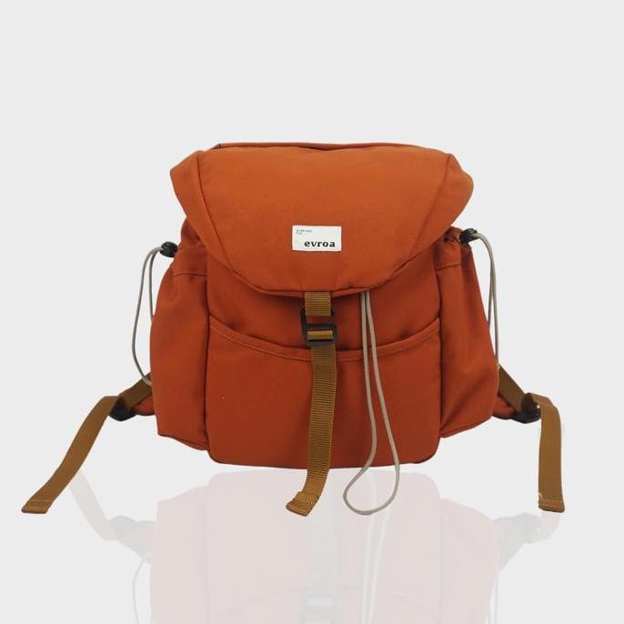 Beranigaya- Evroa Nancy Medium Backpack - Terracota Canvas | Tas Mini Ransel Ipad, Notebook 12 Inch 