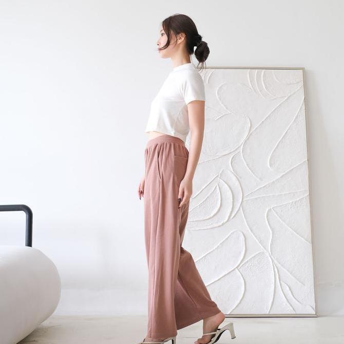 Pastikirim- Isla Felia Pants - Celana Kulot Wanita - Ankle Pants - Celana Panjang Wanita
