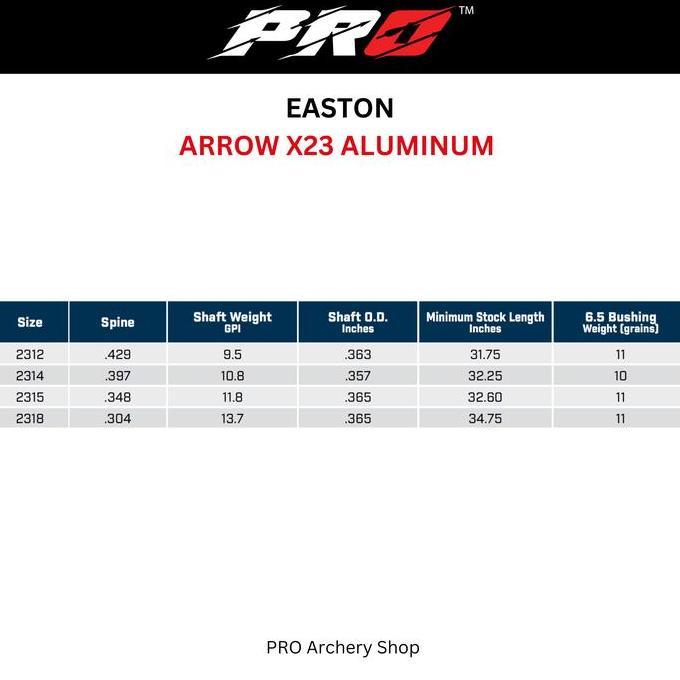 HOT SALE EASTON ARROW INDOOR X23 ALUMINIUM / ANAK PANAH BUSUR PANAHAN / PRO ARCHERY SHOP Outdoor / A