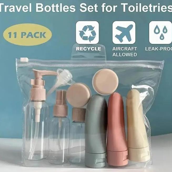 Botol Travel Set 11 Buah Warna Macaron Pe Pet Pp Mudah Dibawa Dan Disimpan Ideal Untuk Perlengkapan 