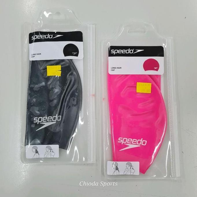 Swimcap Speedo Long Hair Swim Cap Topi Renang Silicone Silikon
