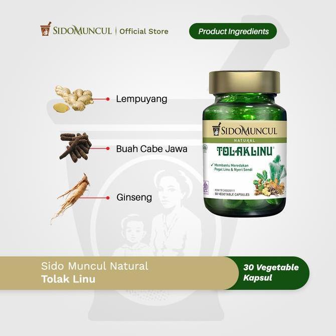 Healtiwi- Sido Muncul Natural Tolak Linu Capsule Herbal Untuk Pegal Linu Nyeri Sendi
