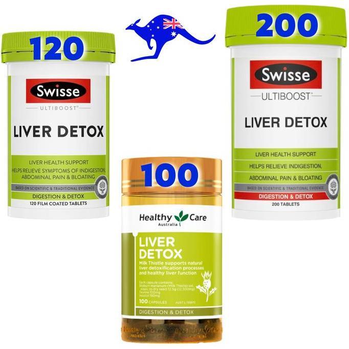Hololoo- Swisse Liver Detox 200 Tablets 120 Healthy Care 100 Capsules Kapsul Blackmores Milk Thistle