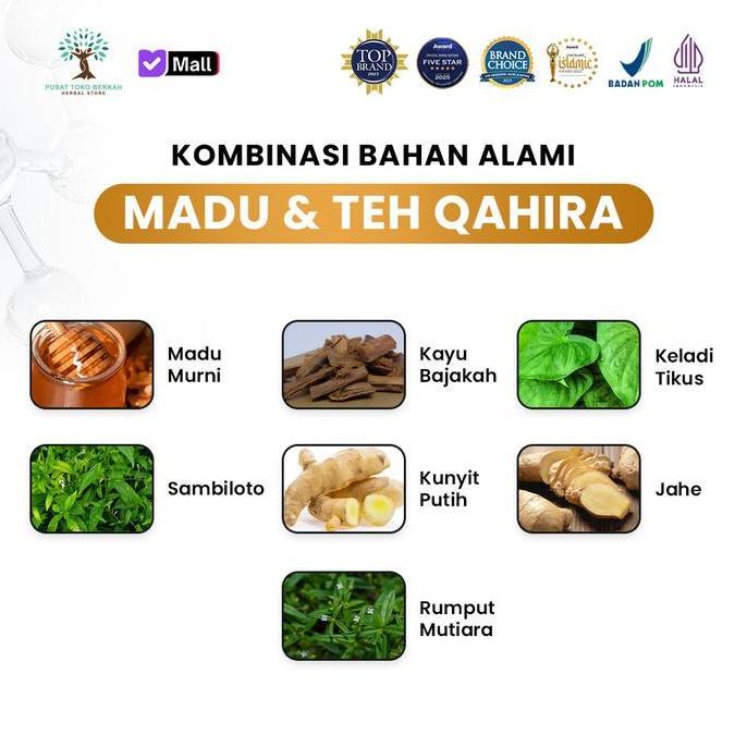 Healtiwi- Madu+Teh Bajakah Qahira-Suplemen Kesehatan-Untuk Meredakan Lipoma, Tiroid, Getah Bening-Ha