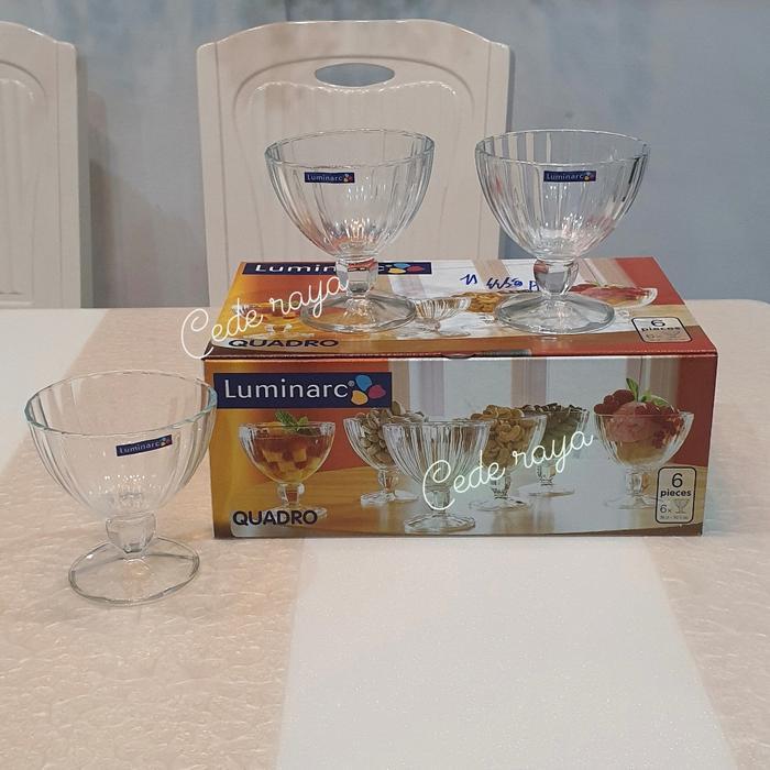 Gelas es krim / ice cream cup luminarc Quadro 30 cl isi 6 bh