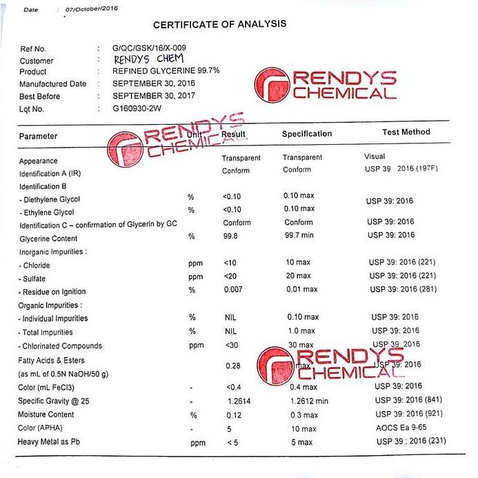 Medikit- Gliserin Nabati // Vegetable Glycerine Pharmateutical Grade (1 L)