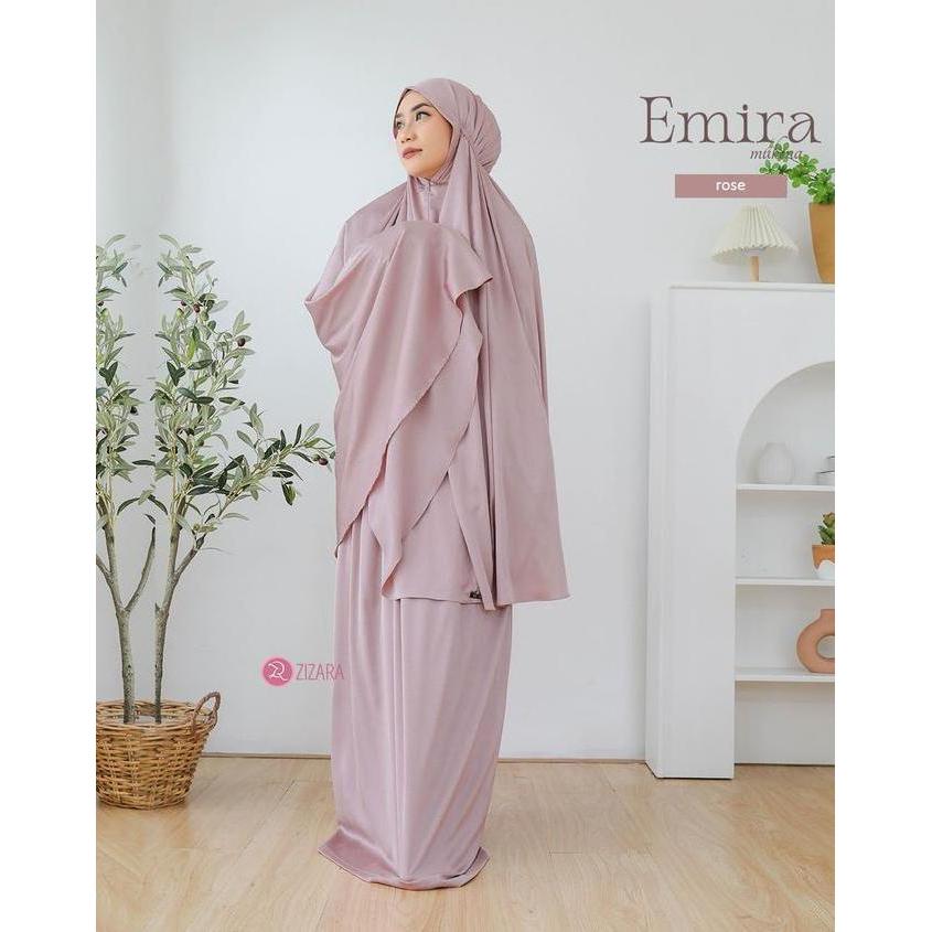 MUKENA EMIRA ZIZARA BAHAN SATIN HALUS LEMBUT ADEM MEWAH