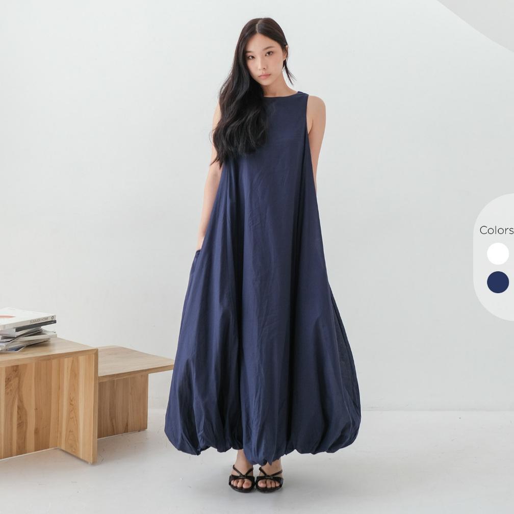 BEST SELLER ISLA ANAYA DRESS - DRESS PANJANG WANITA TANPA LENGAN - DRESS PUTIH NAVY PAKAIAN WANITA