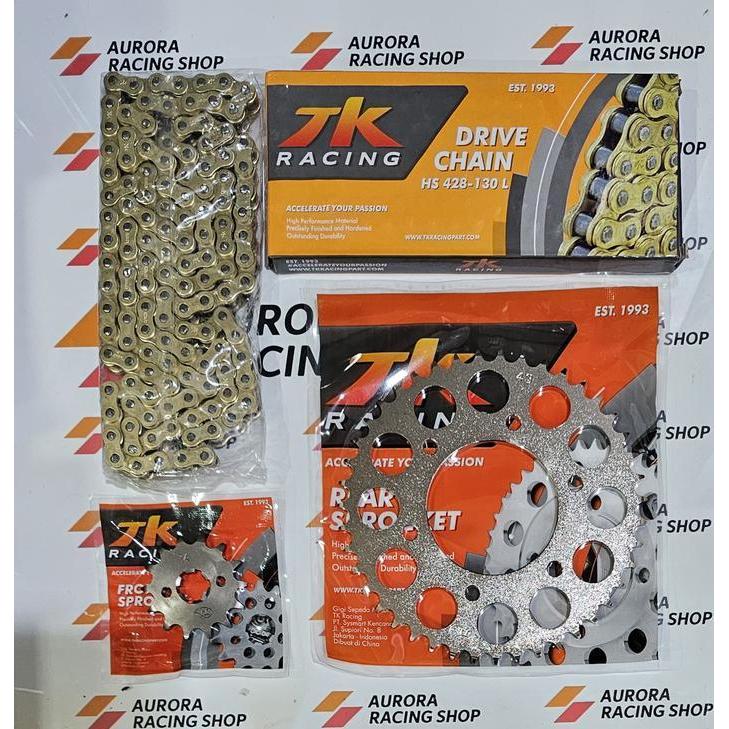 Gear Set TK 428 Yamaha Byson & Rantai TK 428 HS Gold