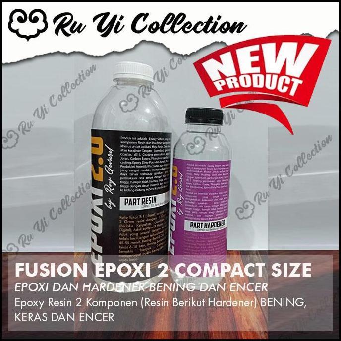 Lansungkirim- Fusion Epoxy 2.0 Compactsize 1,5Kg / Resin Epoxy Bening Encer Fleksible Untuk Carbon J